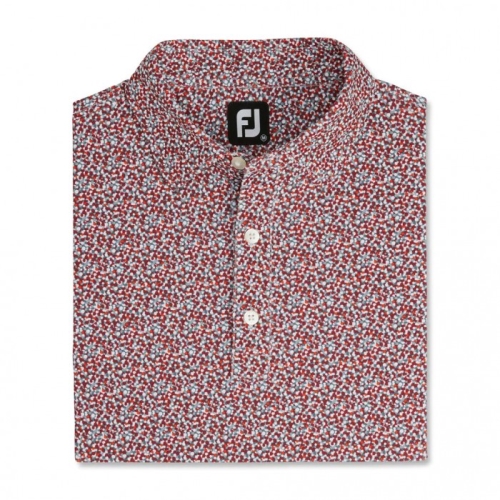 Footjoy Confetti Print Pique Self Collar Skjorta Herr Grå Olika Färger | FXYNL-7432