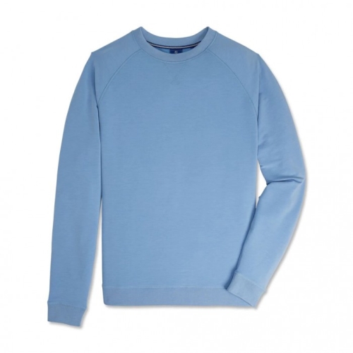 Footjoy French Terry Crewneck Jacket Herr Blå | VLFYH-6571