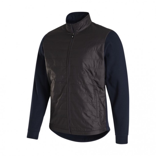 Footjoy Full-Zip Hybrid Jacket Jacket Herr Grå / Marinblå | YFROD-7132