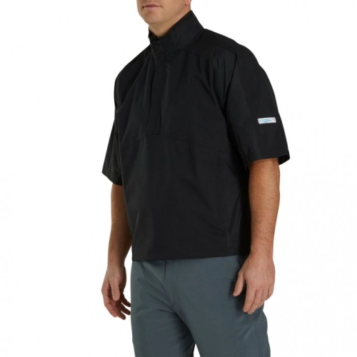 Footjoy HydroLite Kort Sleeve Skjorta Herr Svarta | DFCRT-7185