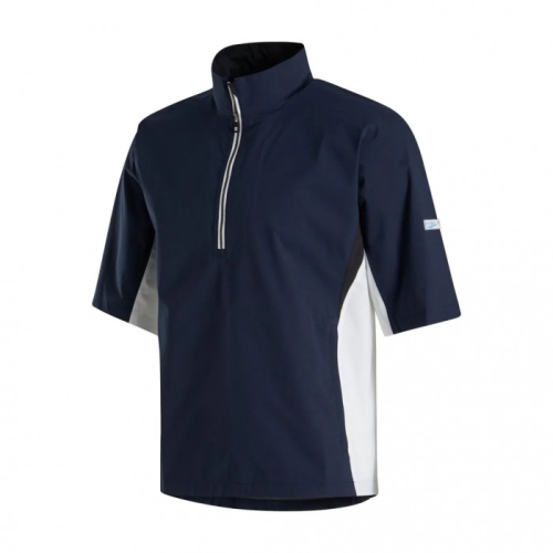 Footjoy HydroLite Kort Sleeve Skjorta Herr Marinblå / Vita / Svarta | YLNKF-0319