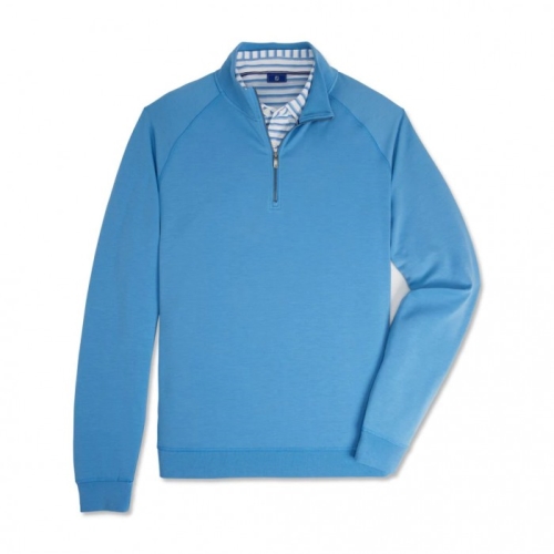 Footjoy Jersey Fleece Quarter-Zip Jacket Herr Blå | FBMGA-6028