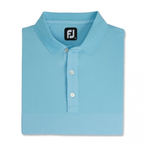 Footjoy Lisle Engineered Pin Stripe Self Collar Skjorta Herr Ljusblå / Vita | BEUHQ-5364