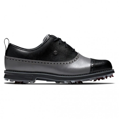 Footjoy Premiere Series - Cap Toe Spik Golfskor Dam Grå / Svarta | XQKHR-8697