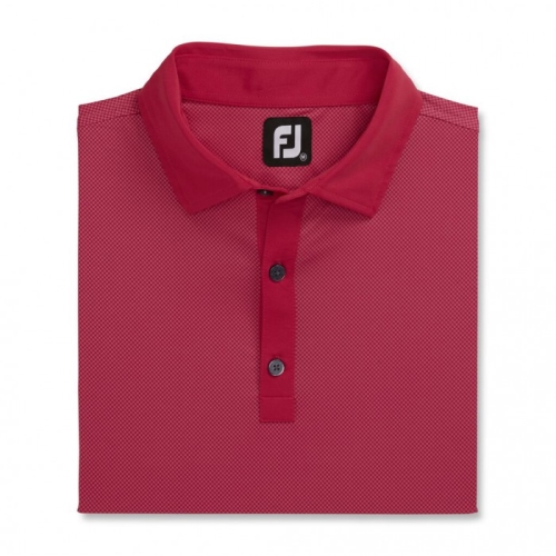 Footjoy Stretch Lisle Mini Check Print Skjorta Herr Rosa | SWYPN-7629
