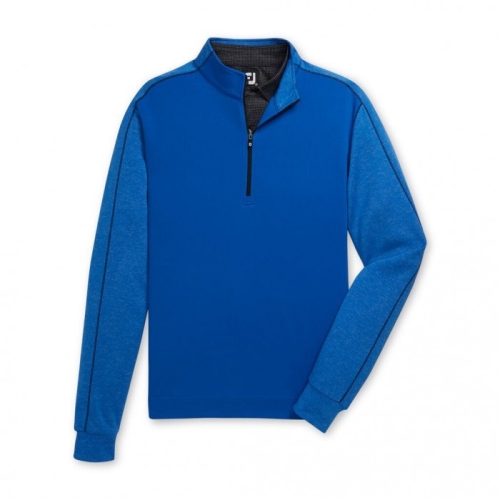 Footjoy Tonal Heather Mid-Layer Jacket Herr Kungsblått / Svarta | KAEQL-8051