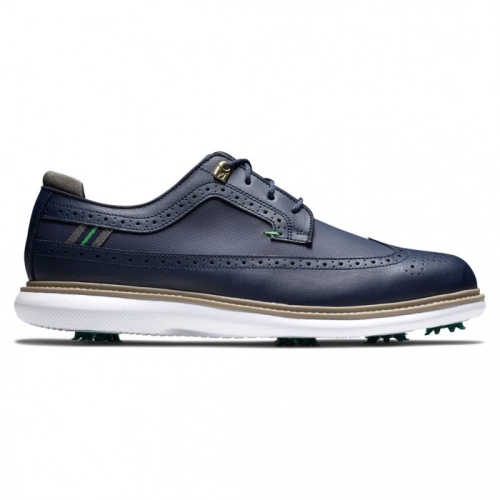 Footjoy Traditions - Shield Tip Spik Golfskor Herr Marinblå | RGENW-4601