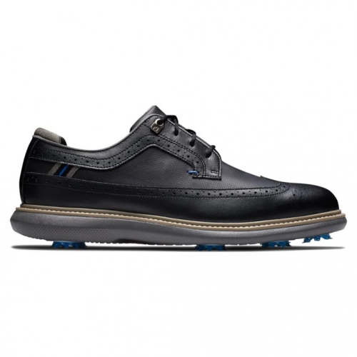 Footjoy Traditions - Shield Tip Spik Golfskor Herr Svarta | ZDSJY-1569