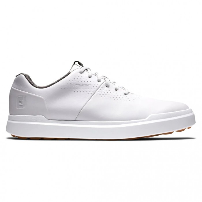 Footjoy Contour Casual Spiklösa Golfskor Herr Vita | POYAC-9731